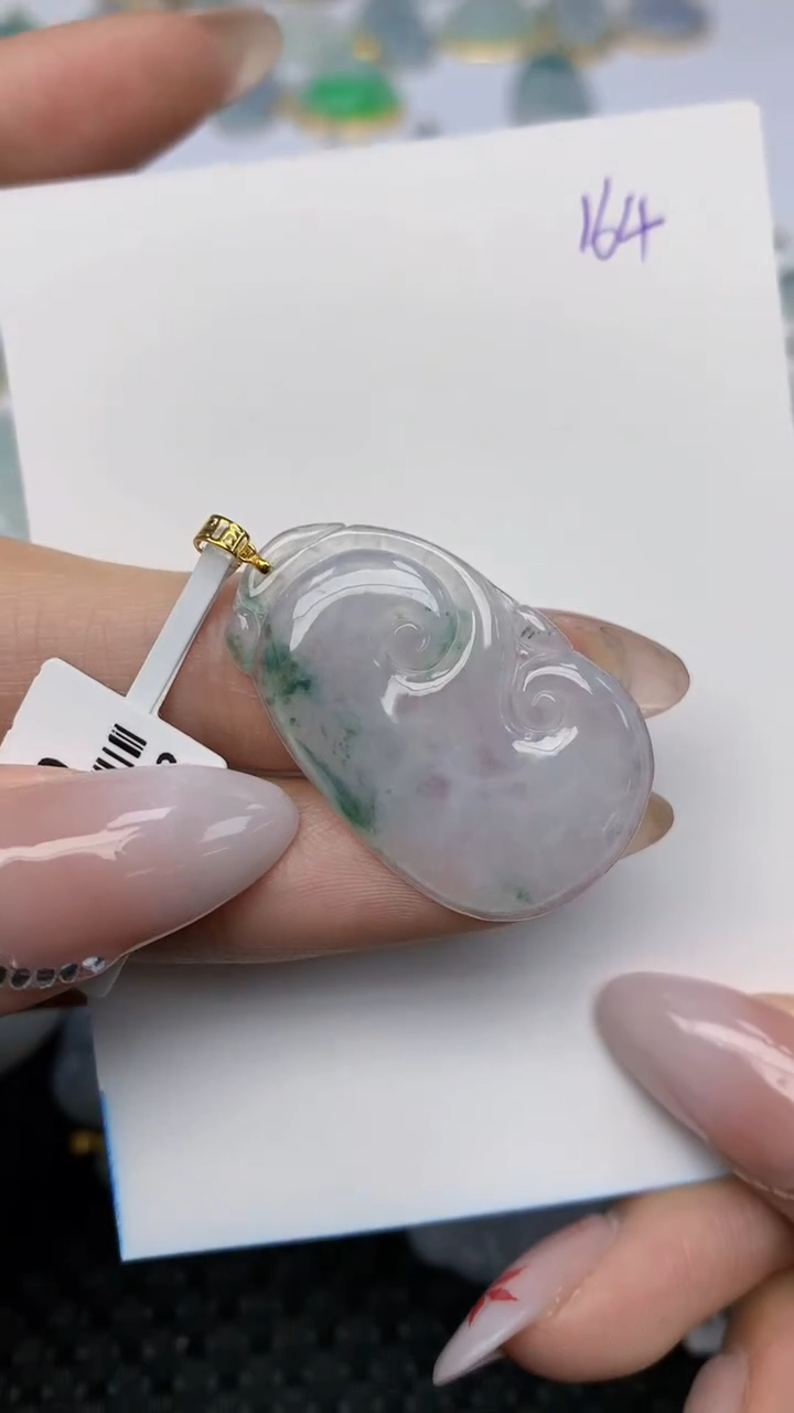 【闪购商品】翡翠颈饰18K金镶嵌 天然翡翠A货，