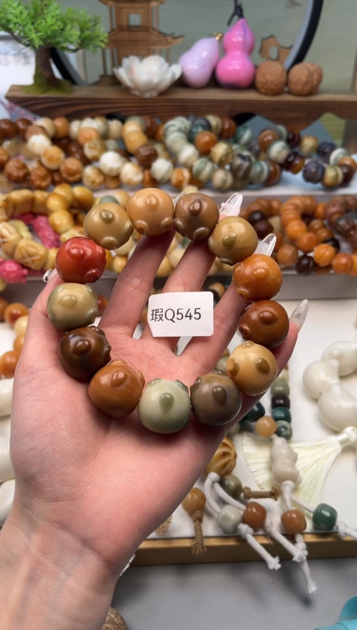 【闪购商品】菩提根/象牙果手串瑕Q545兔子21mm一串