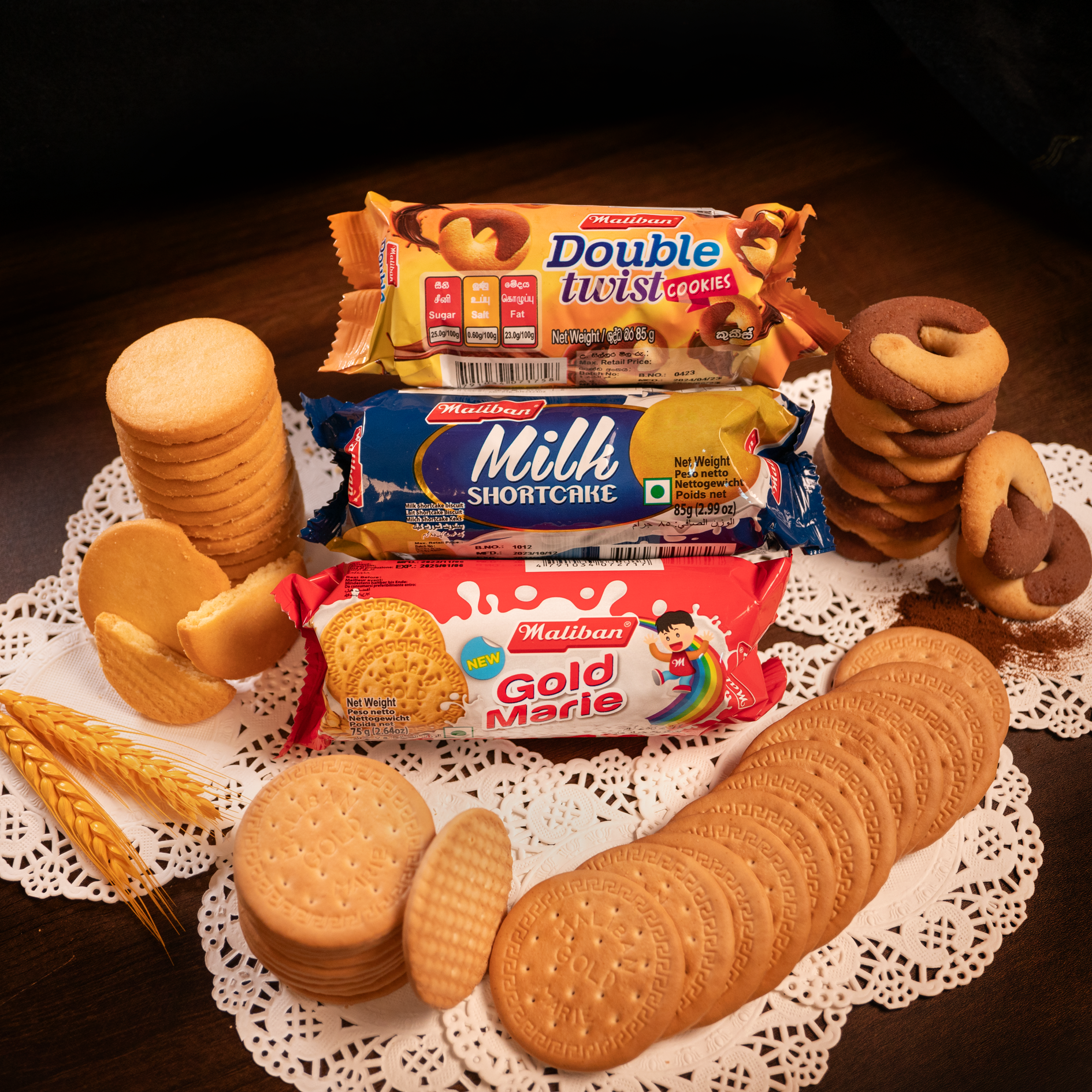 斯里兰卡进口麦丽班牛奶饼干曲奇饼干金麦饼干组合