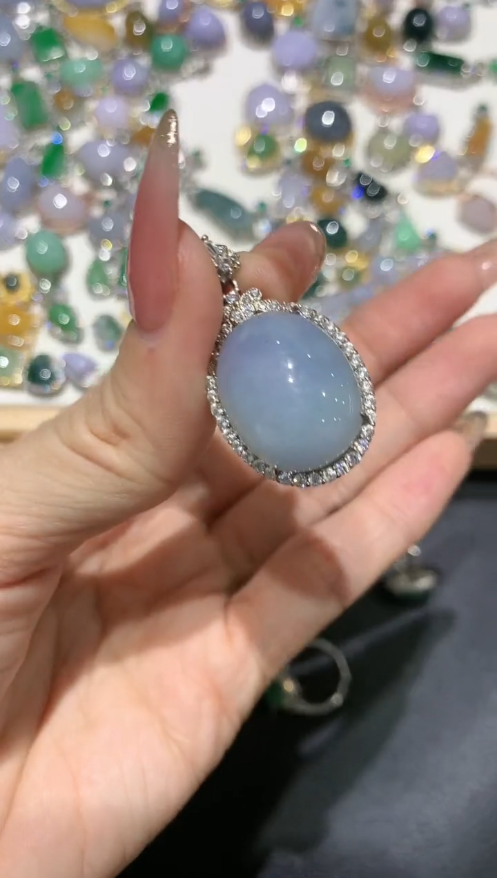 【闪购商品】翡翠吊坠(不含链)银S925镶嵌团购32