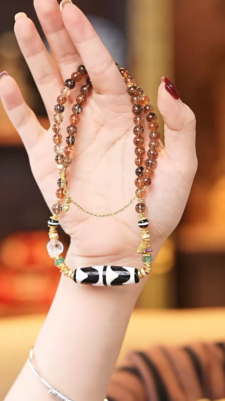 未镶嵌颈饰玛瑙/玉髓牙牙锁骨链