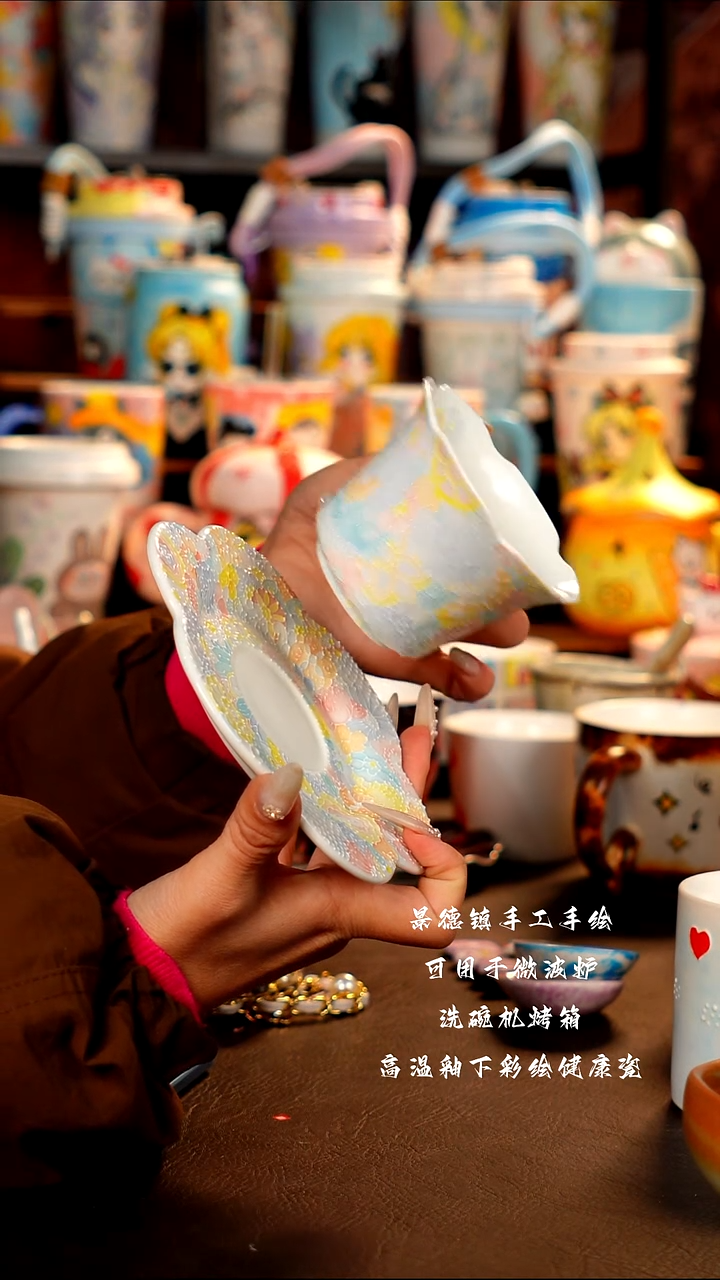 景德镇设计款手工手绘杯杯