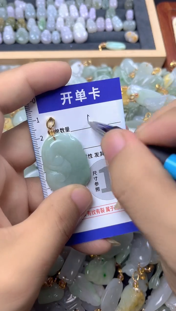 颈饰未镶嵌翡翠天然A货翡翠