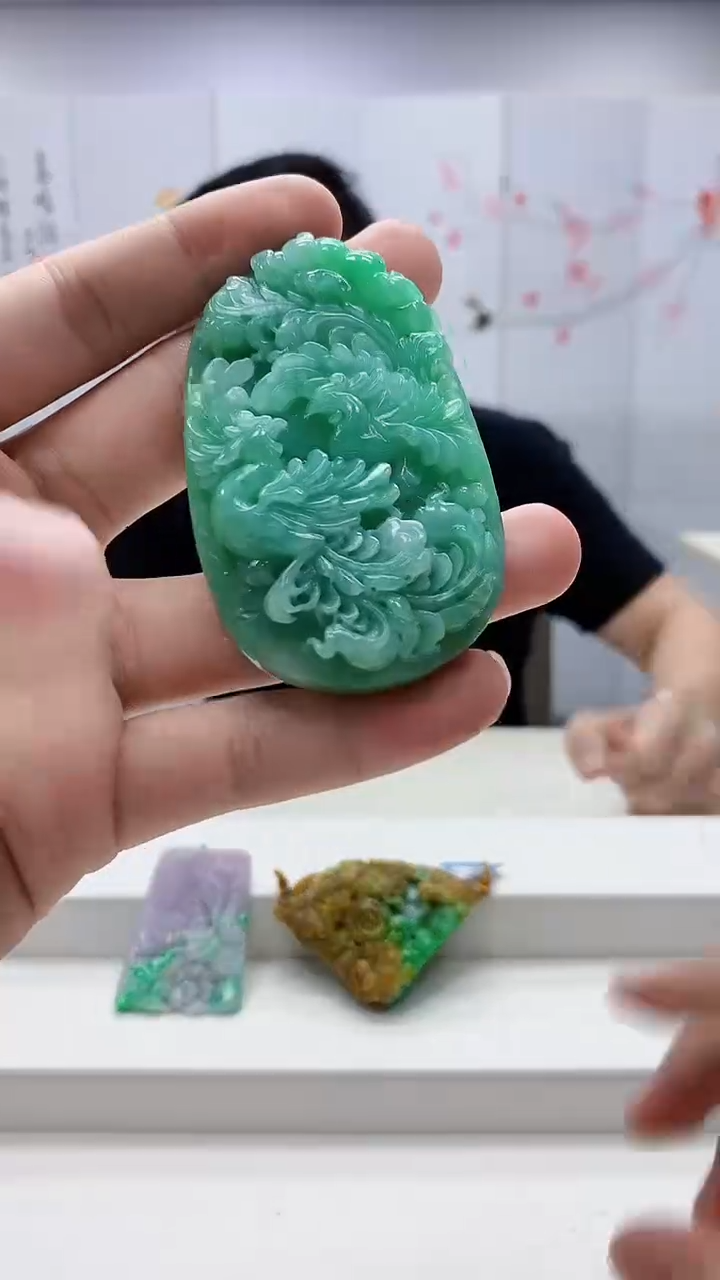 定制翡翠未镶嵌5124bb-毛货挂件