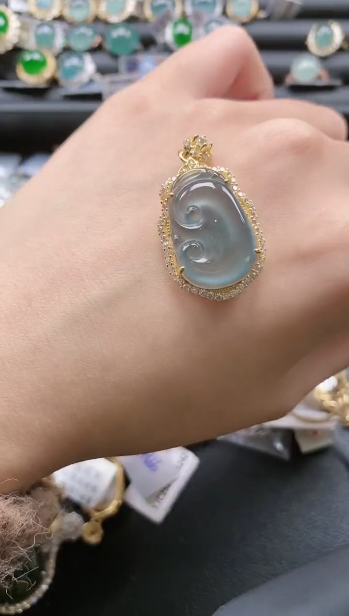 【闪购商品】翡翠戒指银S925镶嵌51151