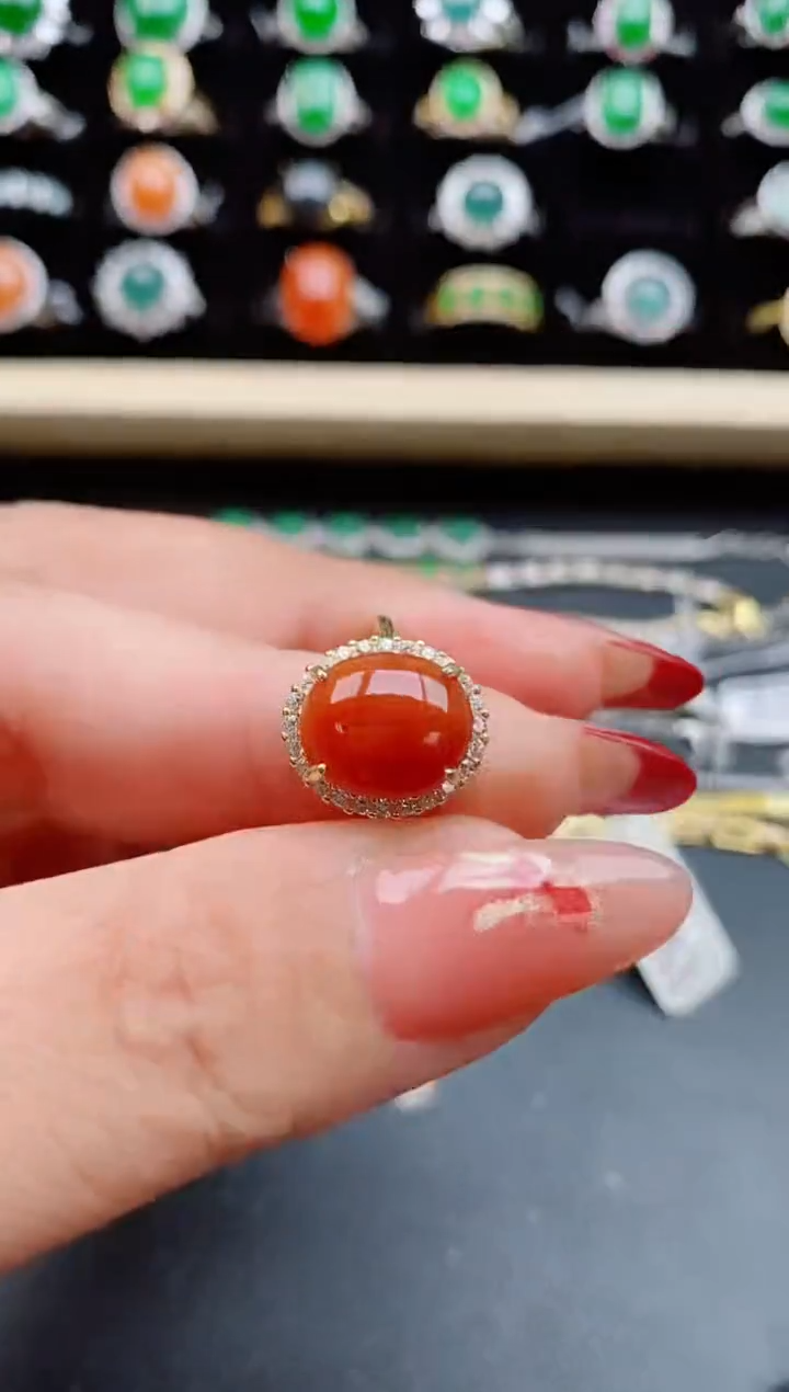 【闪购商品】翡翠戒指银S925镶嵌213321