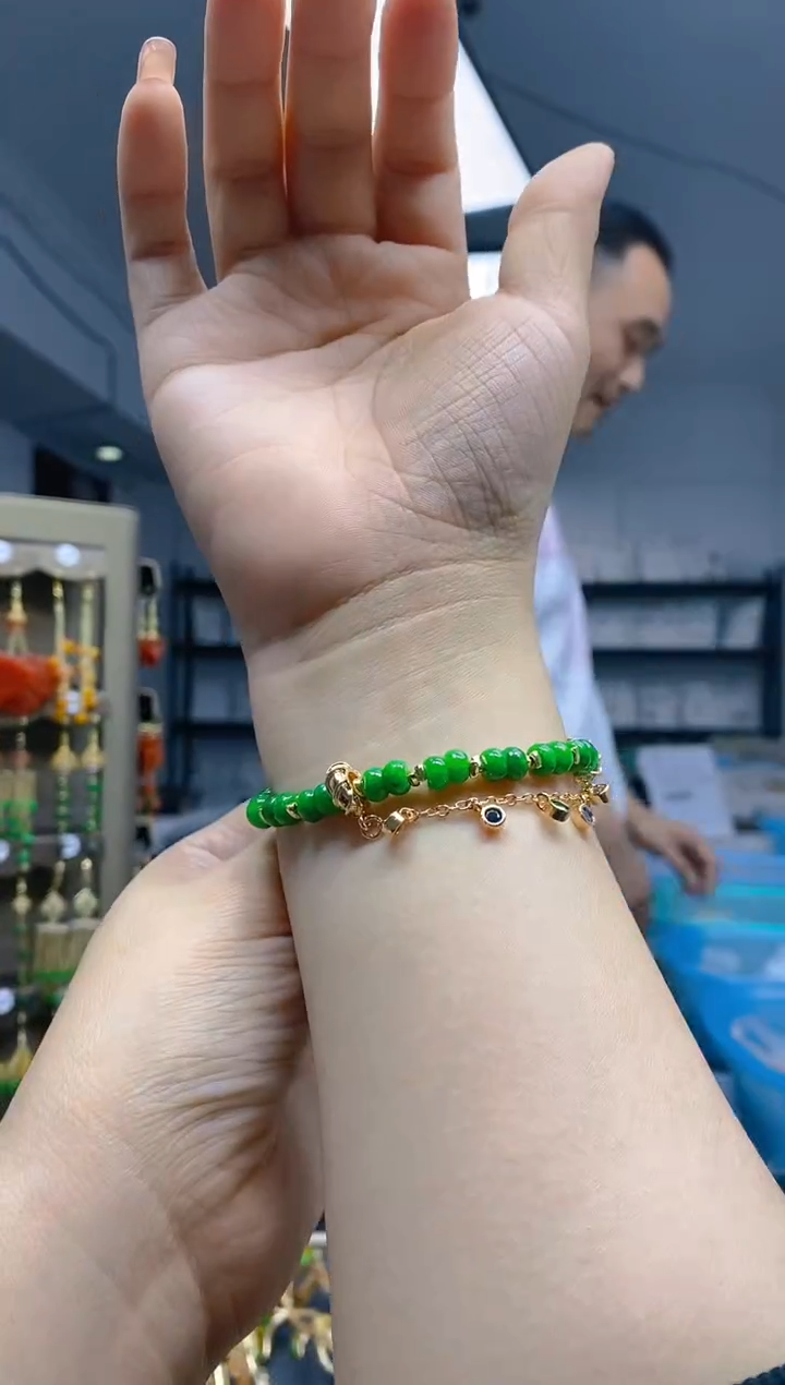 【闪购商品】翡翠耳饰合金96翡翠耳钩