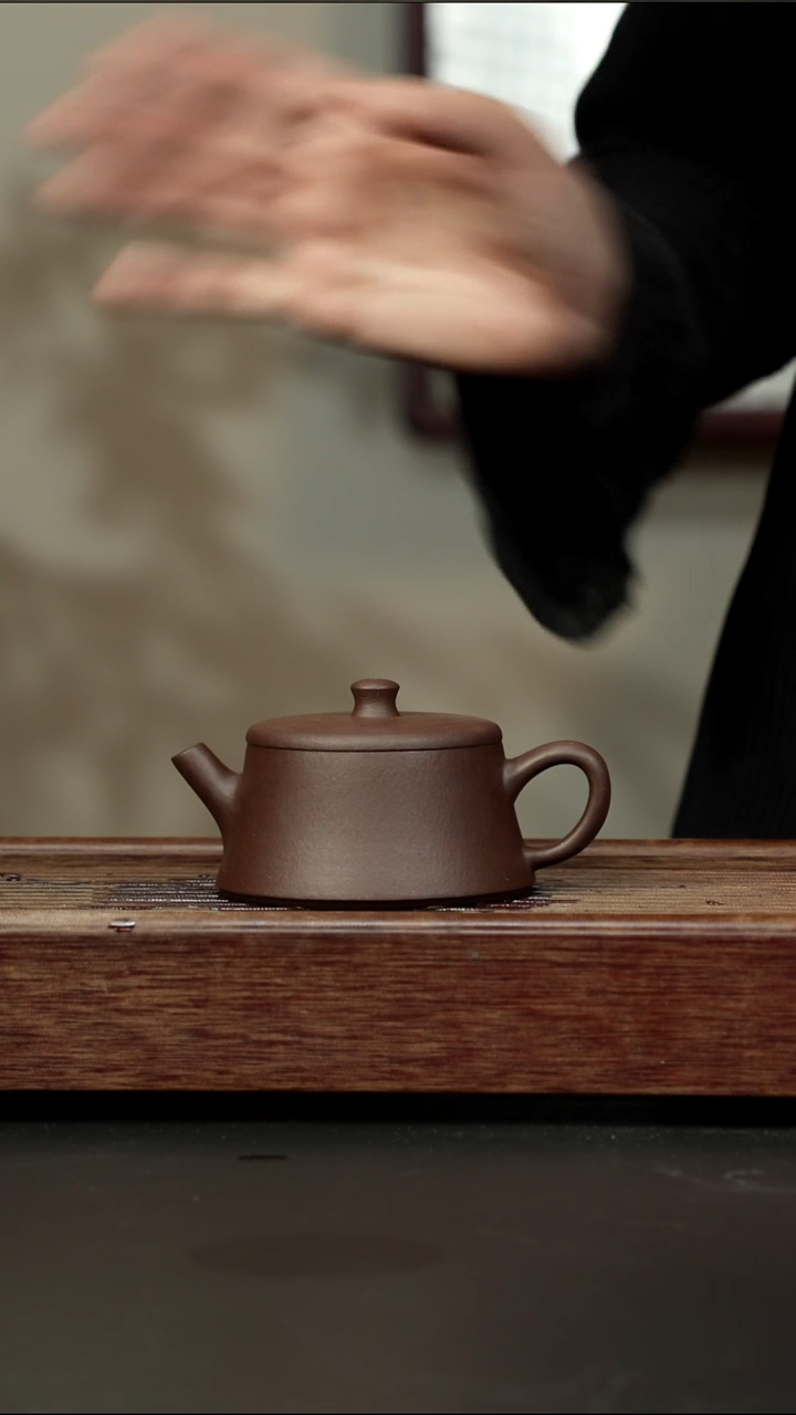 茶壶紫砂老紫泥 云柱