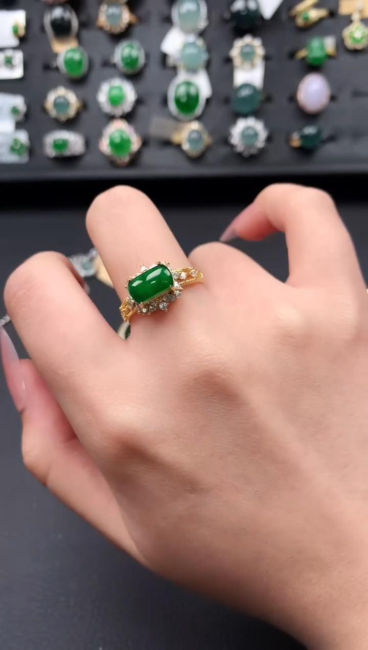 【闪购商品】翡翠戒指银S925镶嵌521241