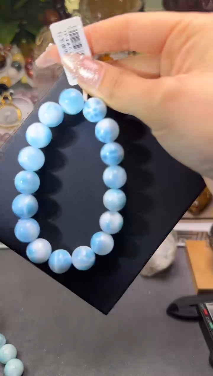 针钠钙石（海纹石）未镶嵌手串海纹石手串12m+ JP48028宋