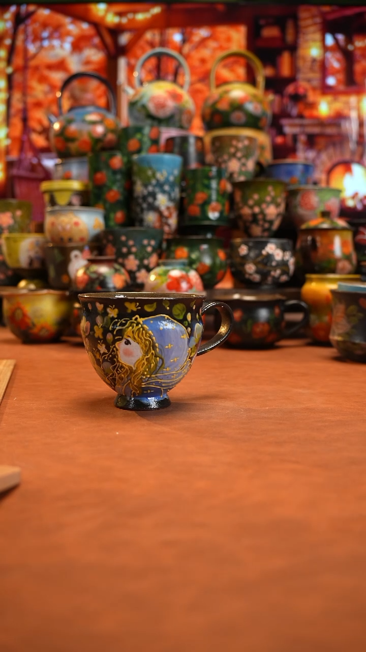 油画   釉下彩   杯子