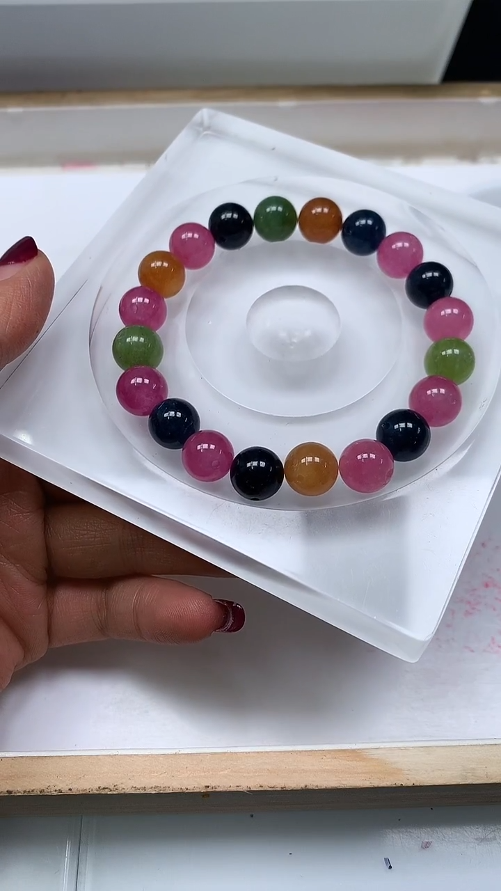 未镶嵌散珠碧玺C526 老坑料碧玺10mm10个7.8元