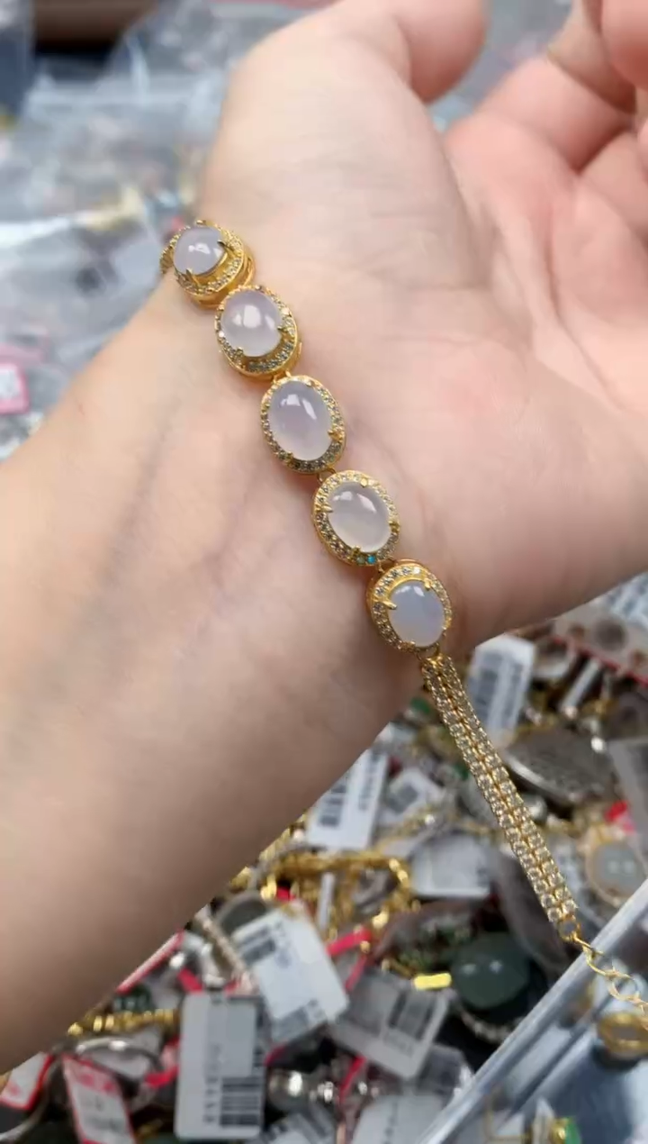 翡翠戒指银S925镶嵌天然A货缅甸翡翠