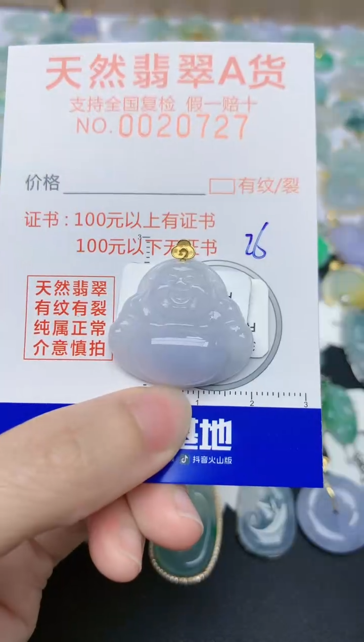 翡翠18K金镶嵌颈饰天然翡翠A货