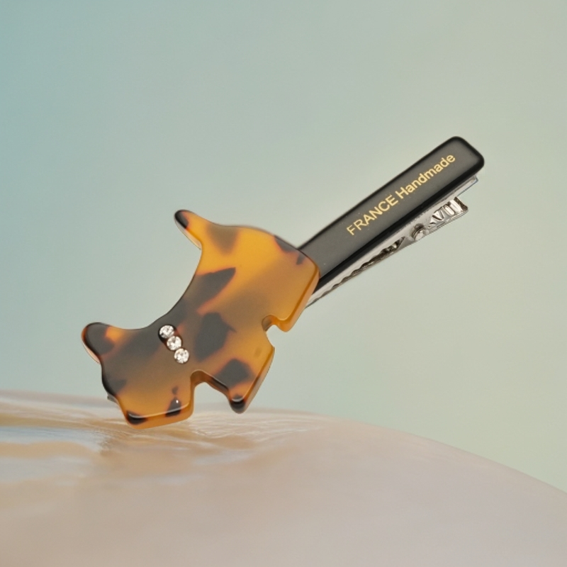 【刘海夹、边夹】醋酸设计款小狗边夹F8066气质时尚网红发夹夹子发卡