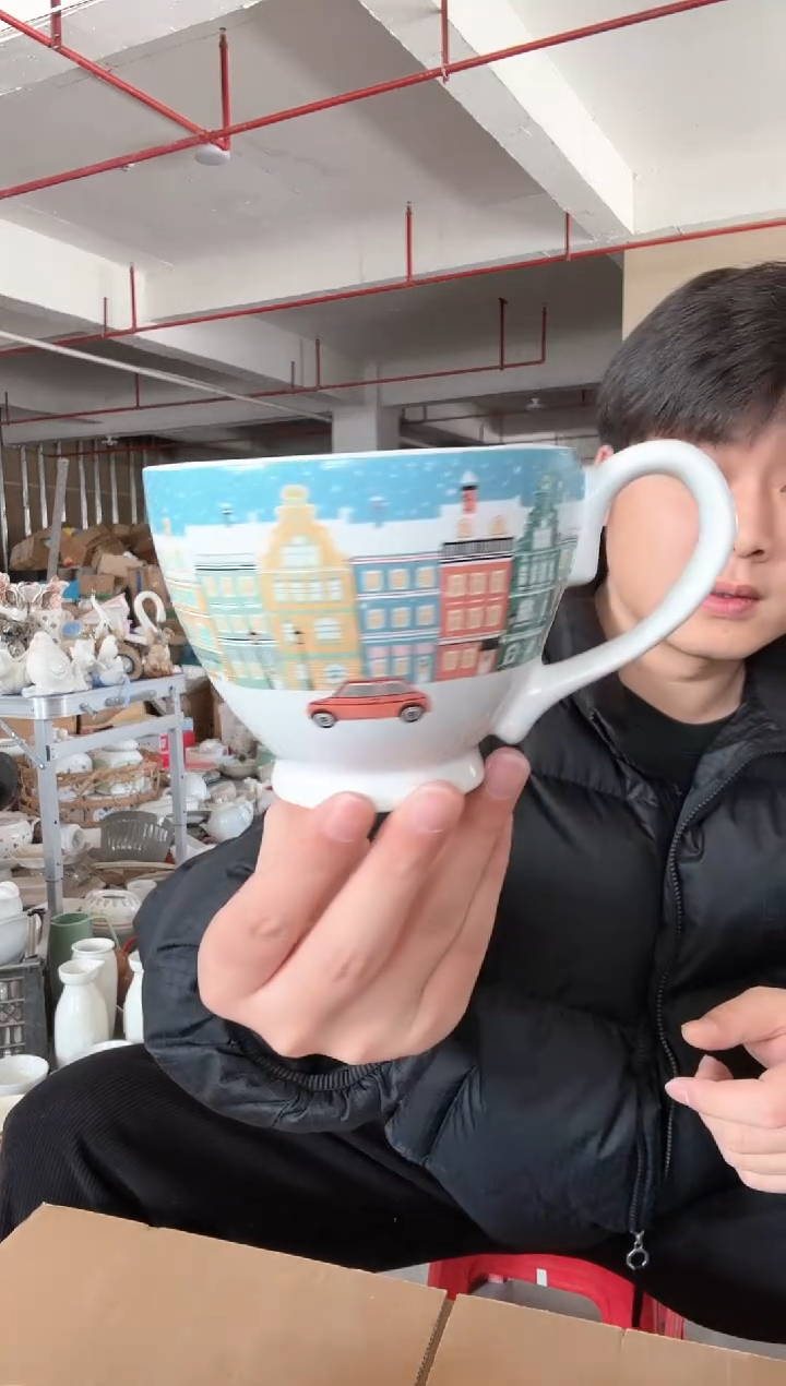 【闪购商品】杯外贸回流精品陶瓷清仓-大容量