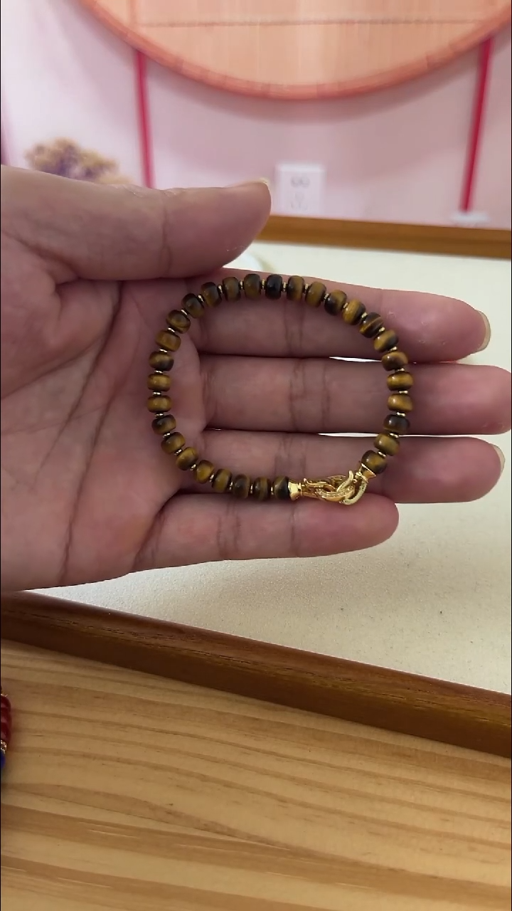 合金手串木变石虎眼石手串