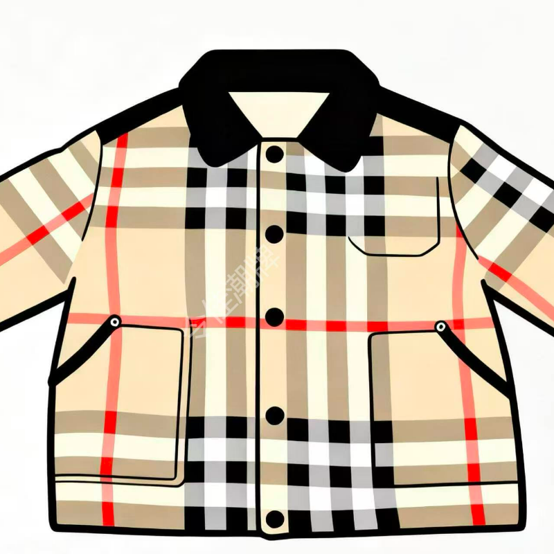 令佳潮牌秋冬儿童中性百搭洋气格子棉服3255