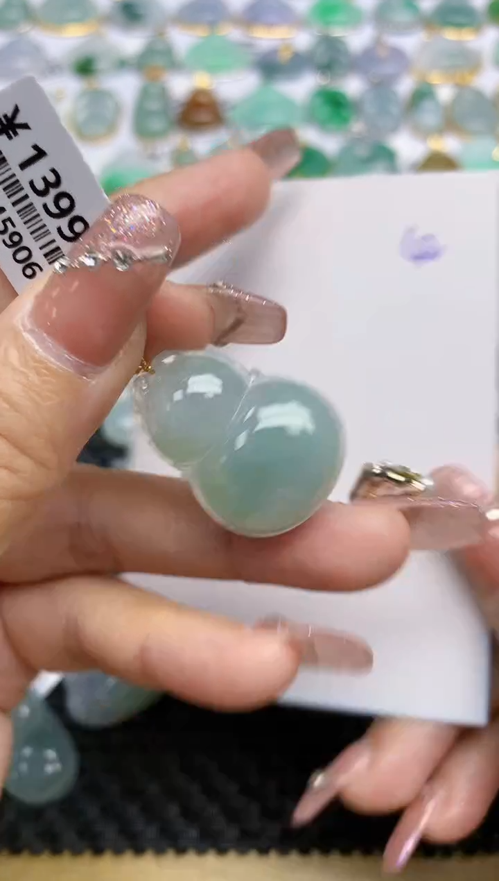 【闪购商品】翡翠颈饰18K金镶嵌天然A货翡翠 42