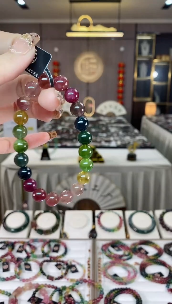 【闪购商品】碧玺单圈手串9mm+未镶嵌一物一证dan