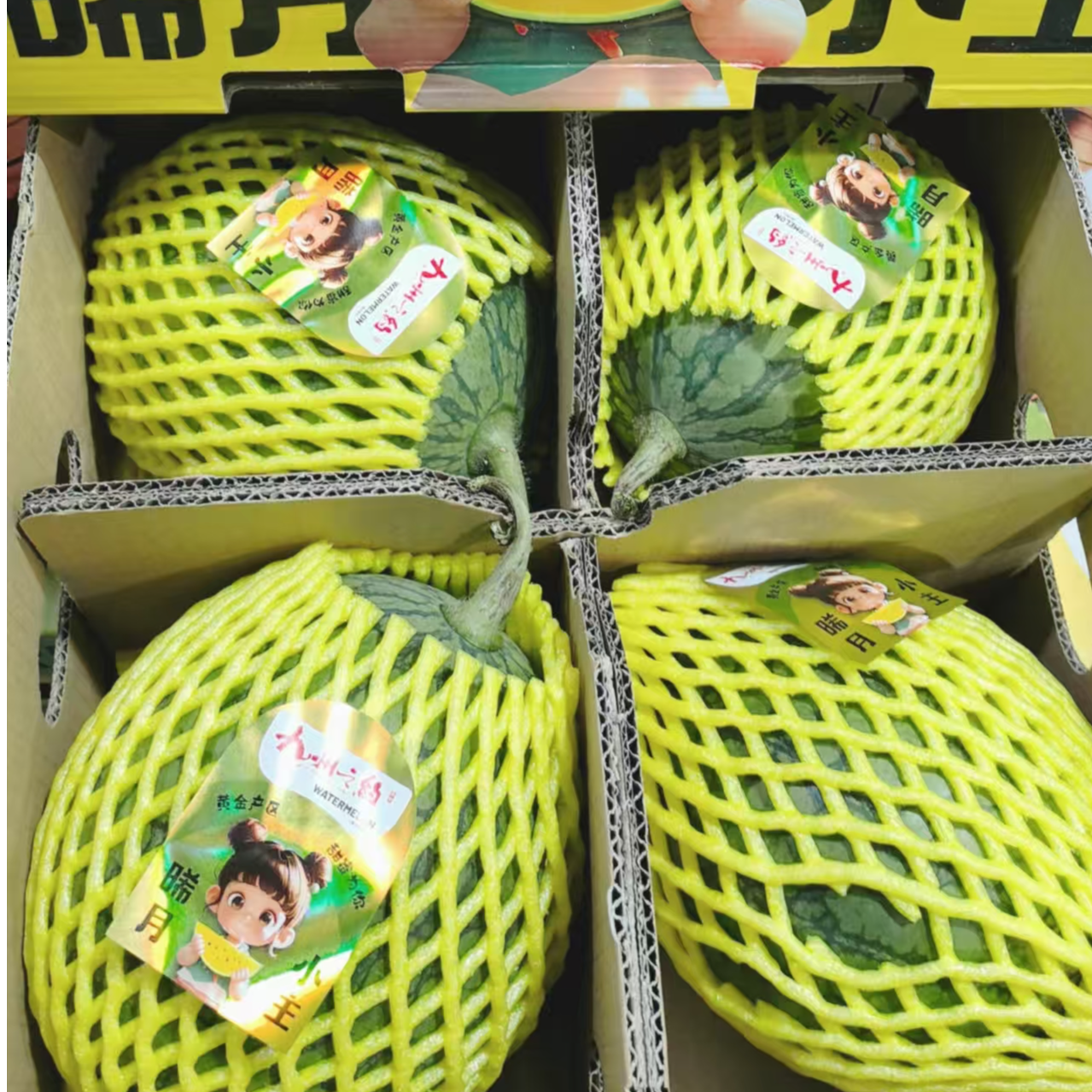 【达吾水果】冰激凌奶油黄肉西瓜特小凤4枚装(同城骑手配送到家)