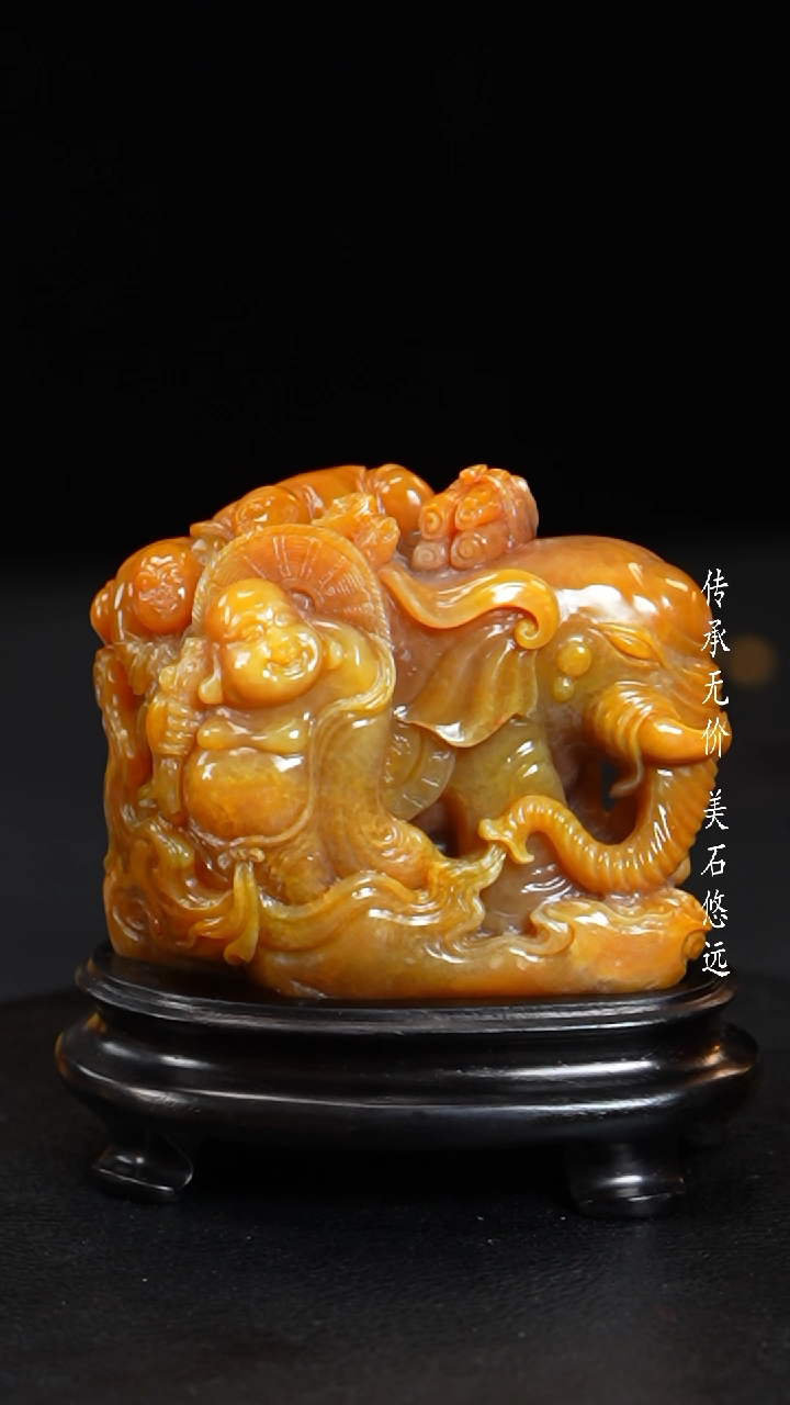 【闪购商品】田黄石田黄石彩冻石印章原石摆件