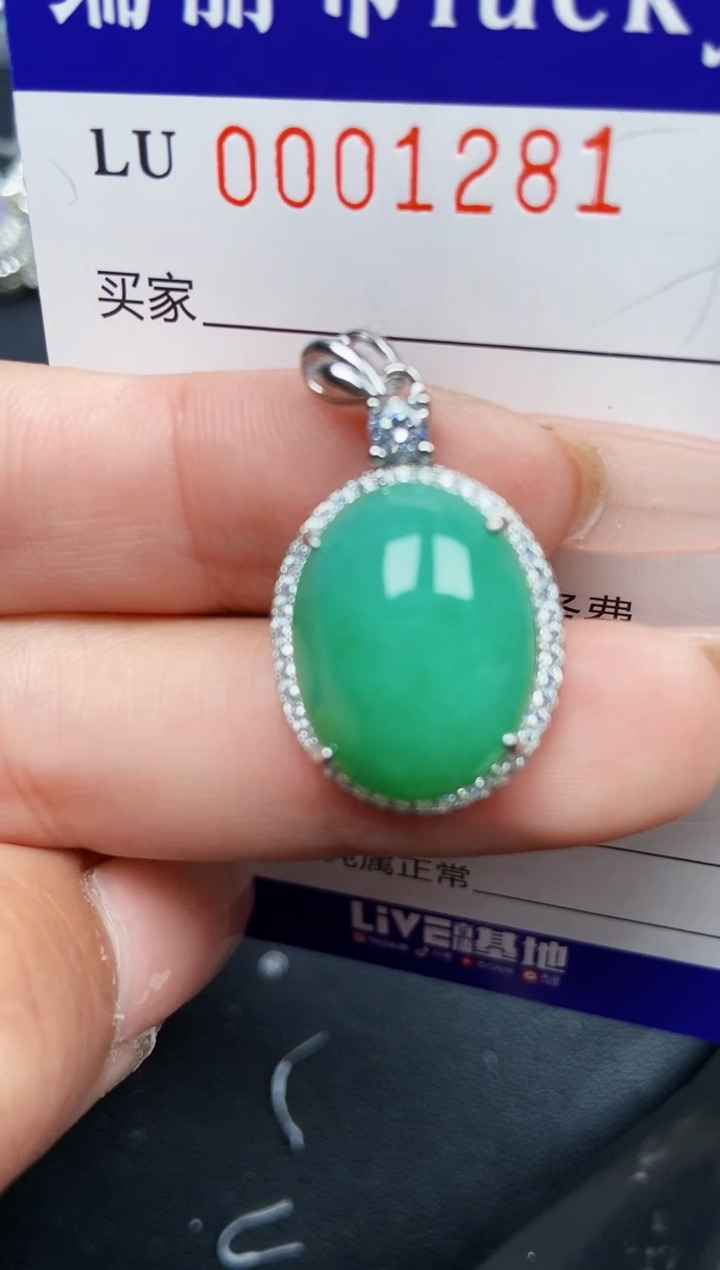 【闪购商品】翡翠颈饰银S925镶嵌1281