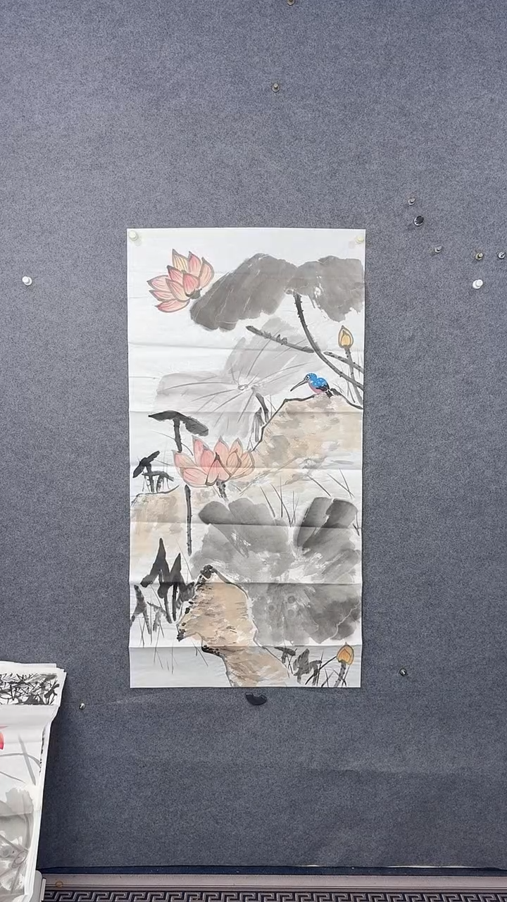 国画136*68吴铁成作品