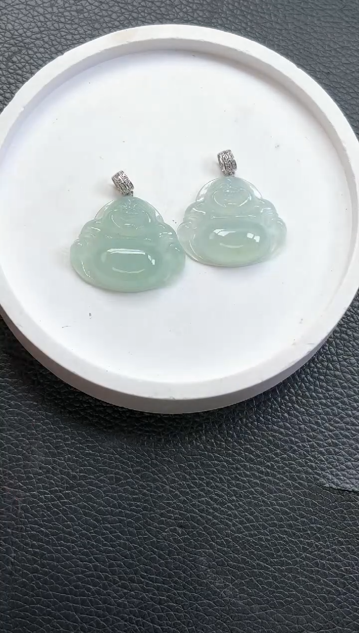 【闪购商品】翡翠颈饰18K金镶嵌佛公多样性发一