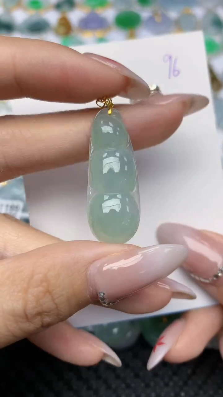 【闪购商品】翡翠颈饰18K金镶嵌 天然翡翠A货，