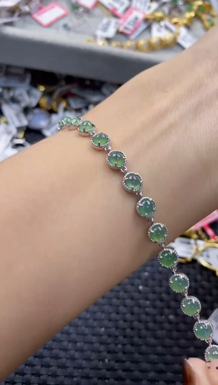 翡翠戒指银S925镶嵌444----8