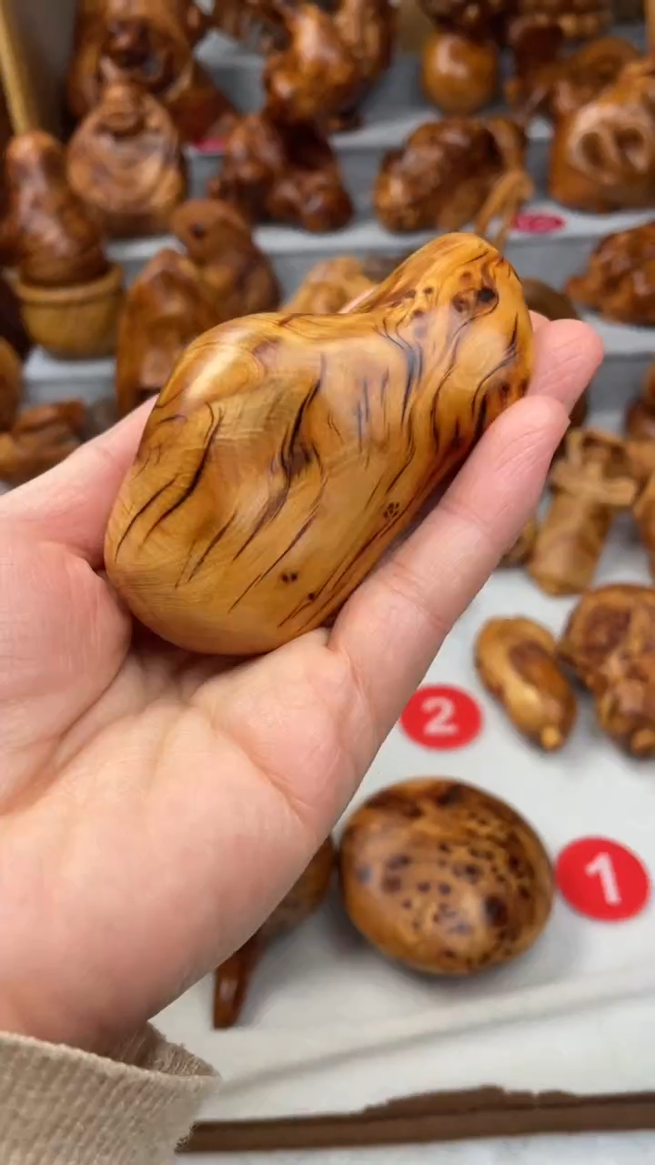 木太行崖柏陈化精品 虎皮手把件/雕刻件-鉴赏期48小时