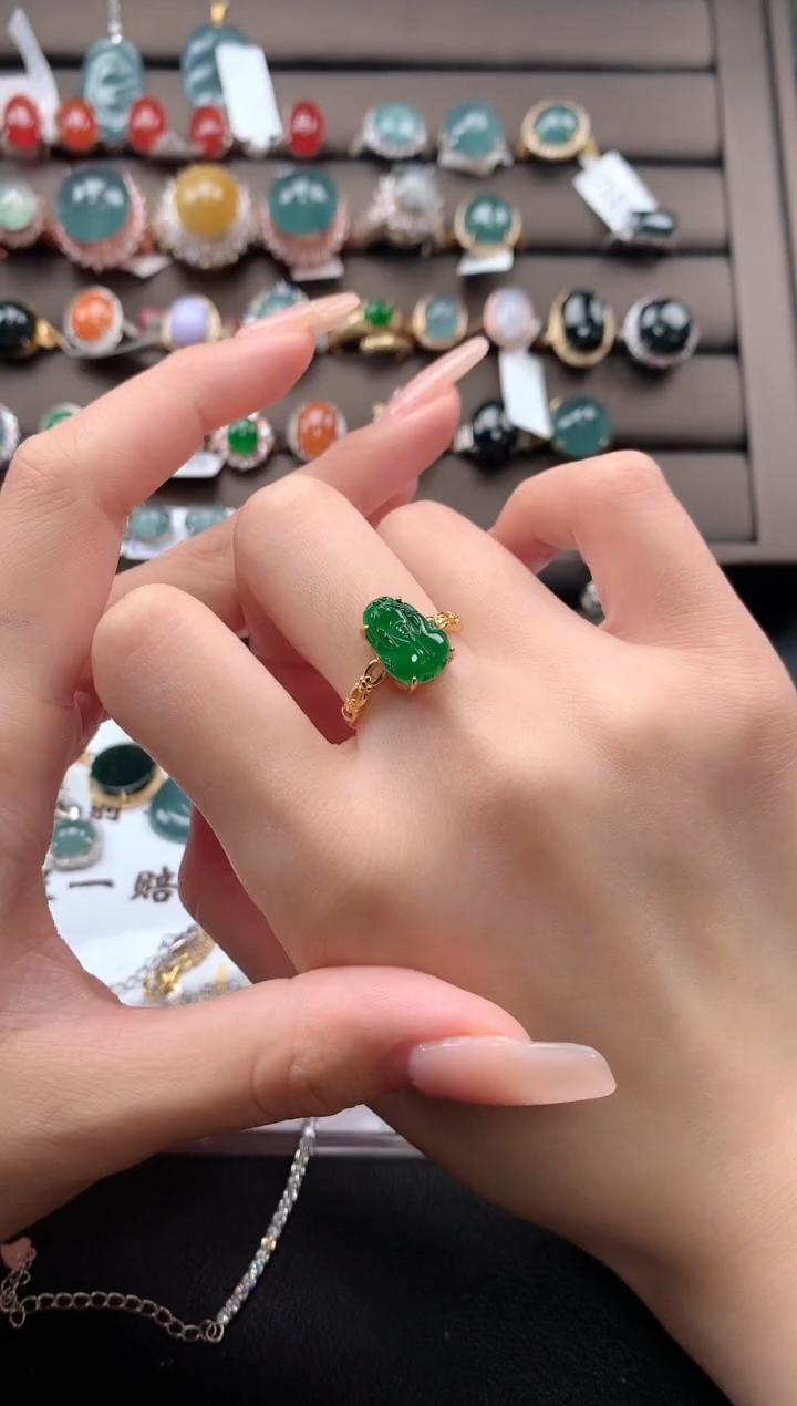 【闪购商品】翡翠戒指银S925镶嵌31231231