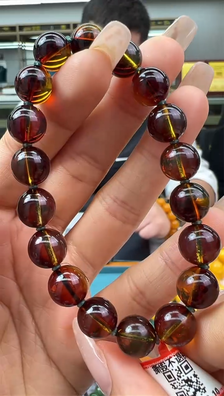 【闪购商品】琥珀手链未镶嵌73秒拍号