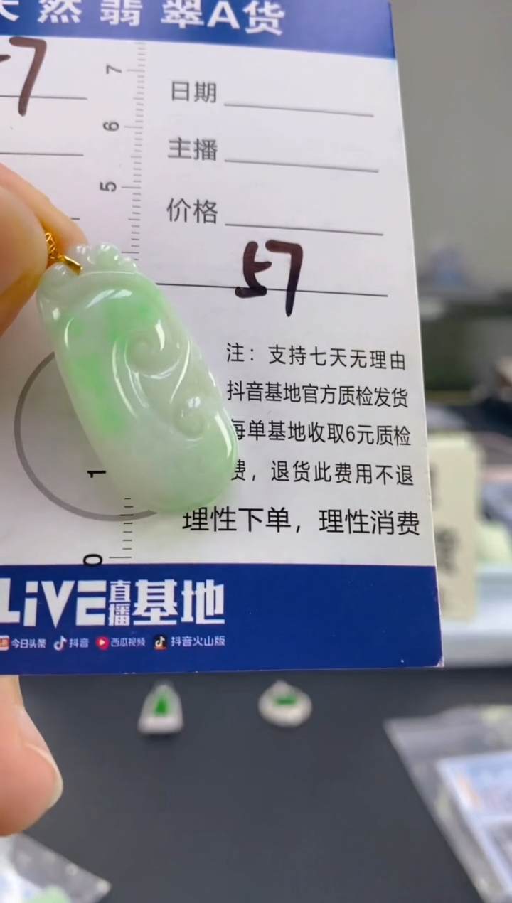 【闪购商品】翡翠颈饰18K金镶嵌天然A货翡翠