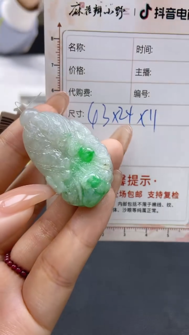 【闪购商品】翡翠颈饰未镶嵌天然翡翠A货52