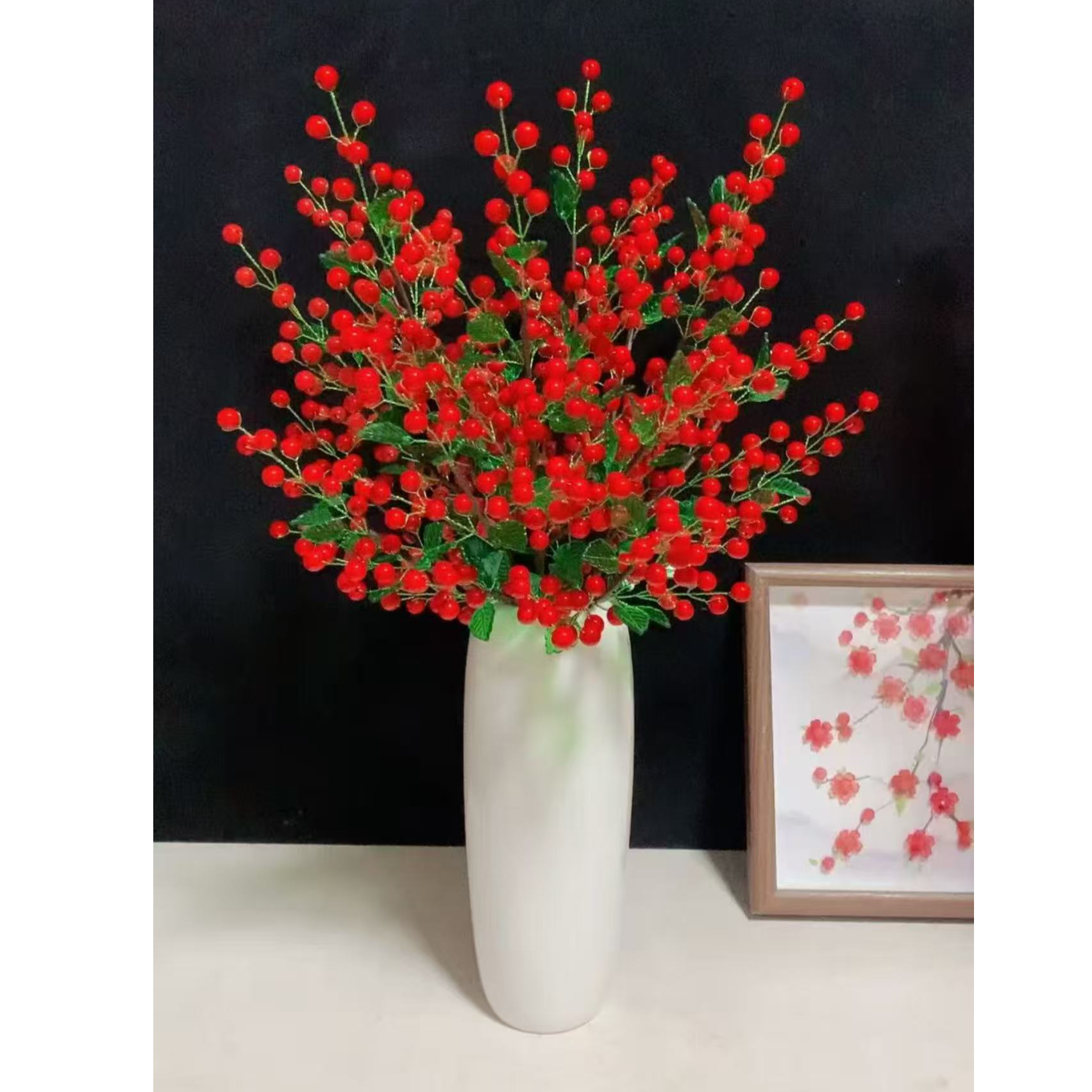 【年宵花】一路长红（绿叶版）  手工DIY材料包