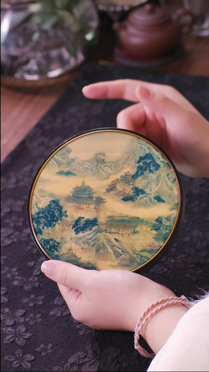 壹藏贰宝蓬莱仙境图案大垫子一片