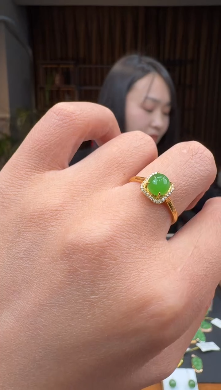 【闪购商品】和田玉10318K金镶嵌2.4李玲多样性发货