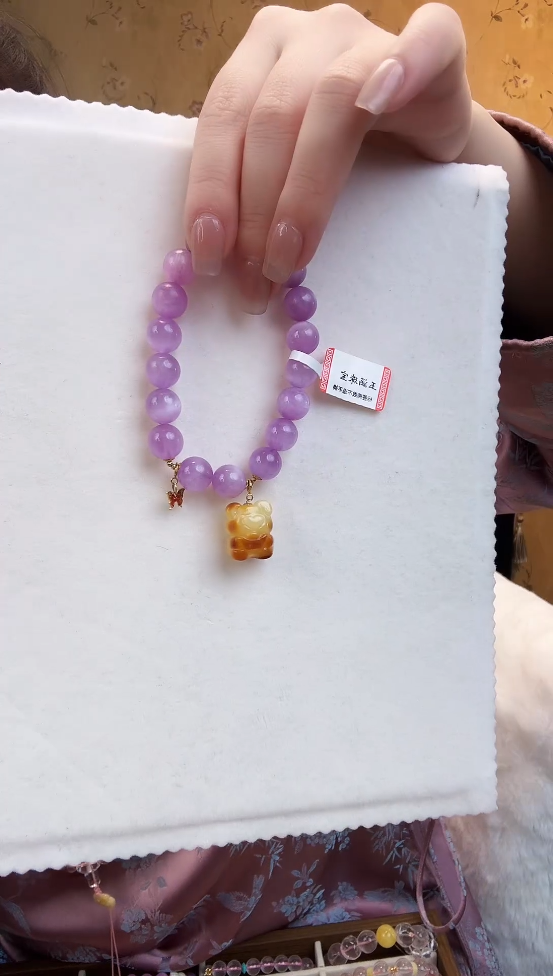 【闪购商品】锂辉石手串未镶嵌紫锂辉手串约11M815