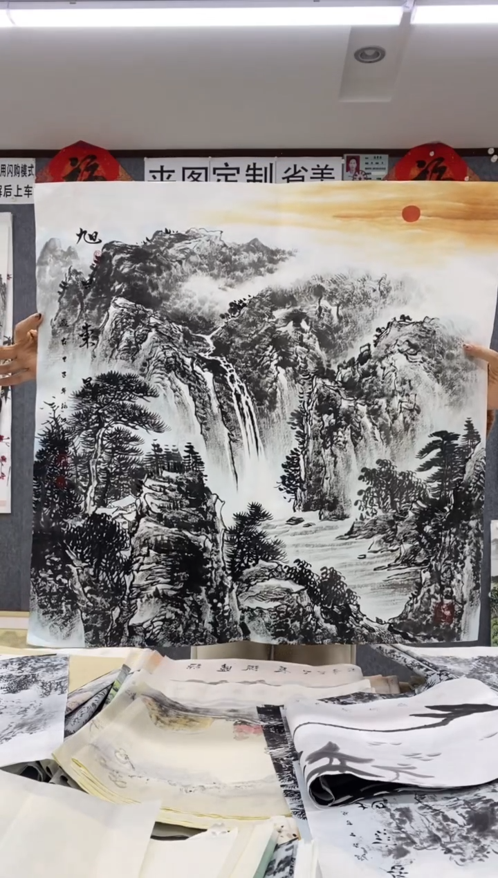 国画福利！沈泳江手绘 四尺斗方68*68cm