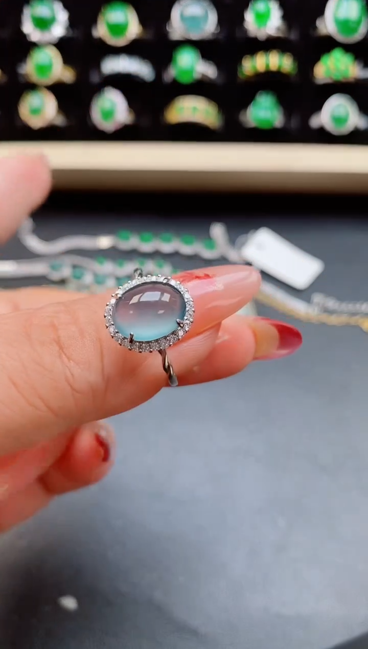 【闪购商品】翡翠戒指银S925镶嵌5080550