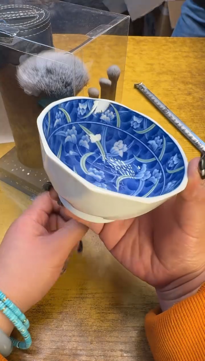 瓷器瓷器瑕疵破破兰刷碗90