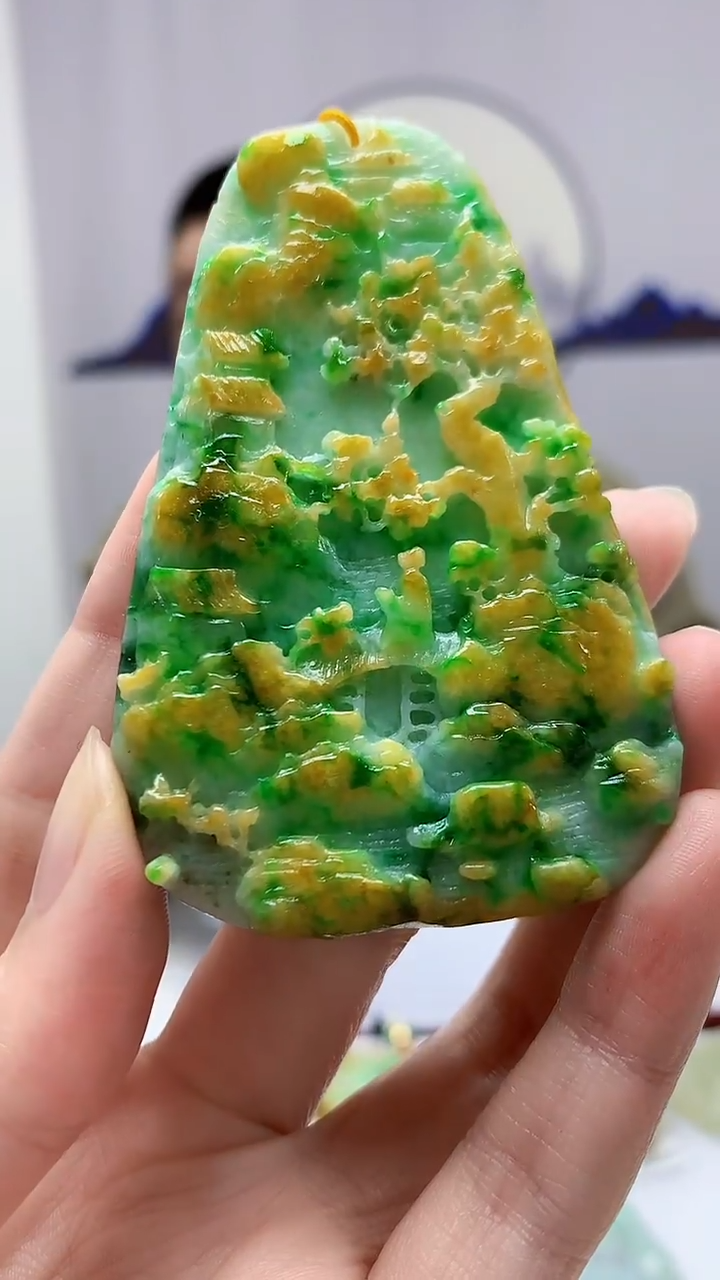 【闪购商品】定制翡翠未镶嵌4812zm-毛货挂件149