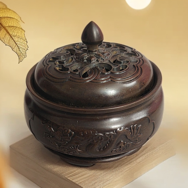 龙凤呈祥三件套熏炉家用小香炉熏香