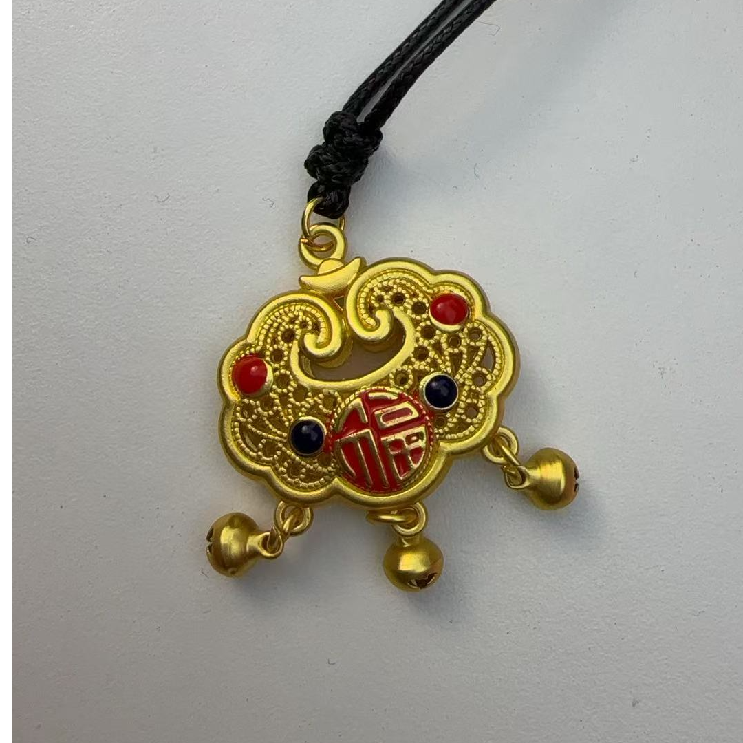 合金项链 时尚合金如意锁项链