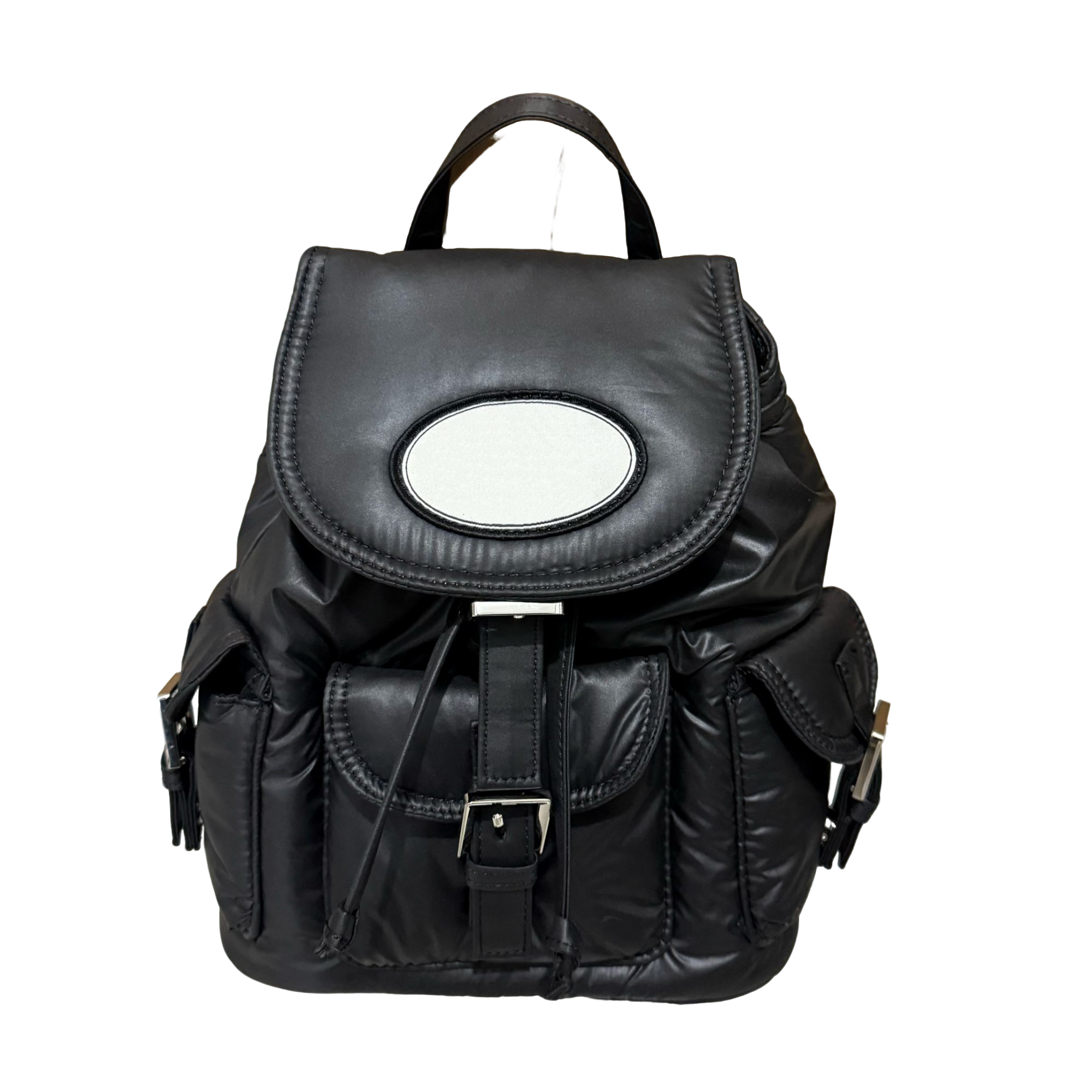 LY 多口袋翻盖抽绳双肩背包