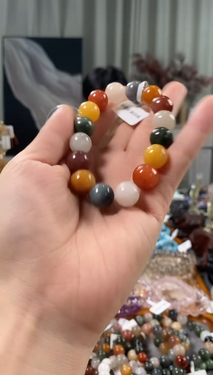 未镶嵌手链水晶彩兔毛