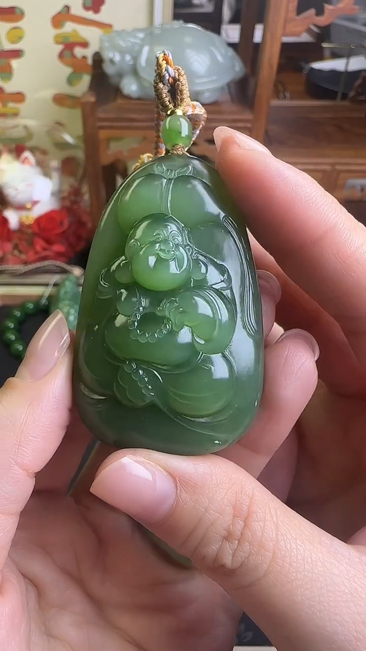 吊坠(不含链)未镶嵌和田玉和田玉碧玉吊坠