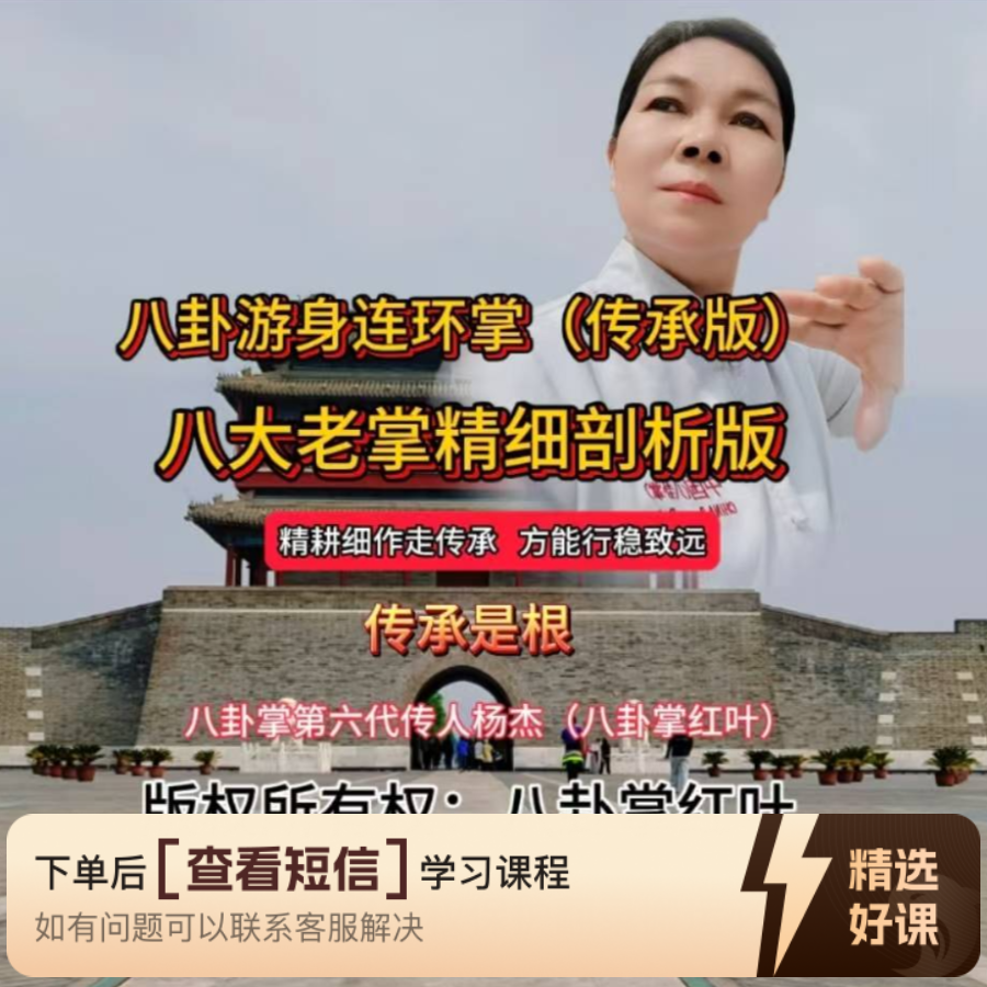 八卦游身连环掌老八掌（传承版）教学（留意短信解锁课程）